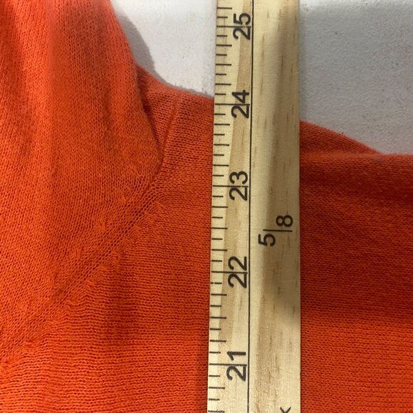 Lane Bryant Womens Button-Up Orange Cardigan 18/20 3/4 Sleeves 100% Cotton Light - Picture 8 of 10